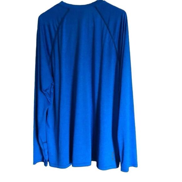 Elevate Mens size 2XL blue long sleeve golf fishing shirt with logo New - Picture 2 of 4